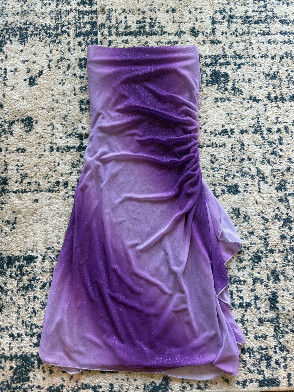 Suzy Shier Purple Ombre Strapless Dress